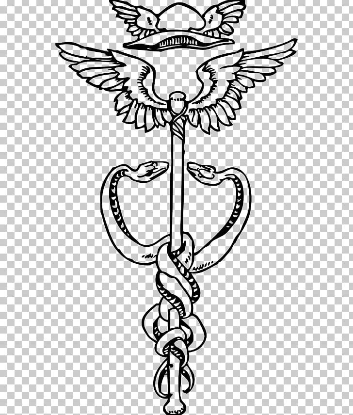 Staff Of Hermes Medicine Snake Symbol PNG, Clipart, Animals, Artwork, Black And White, Caduceus, Caduceus As A Symbol Of Medicine Free PNG Download