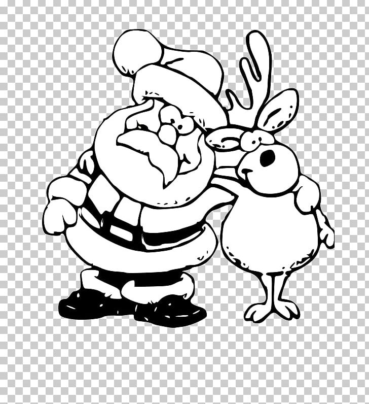 Rudolph Santa Claus Reindeer Coloring Book Christmas PNG, Clipart, Adult, Art, Artwork, Black And White, Book Free PNG Download