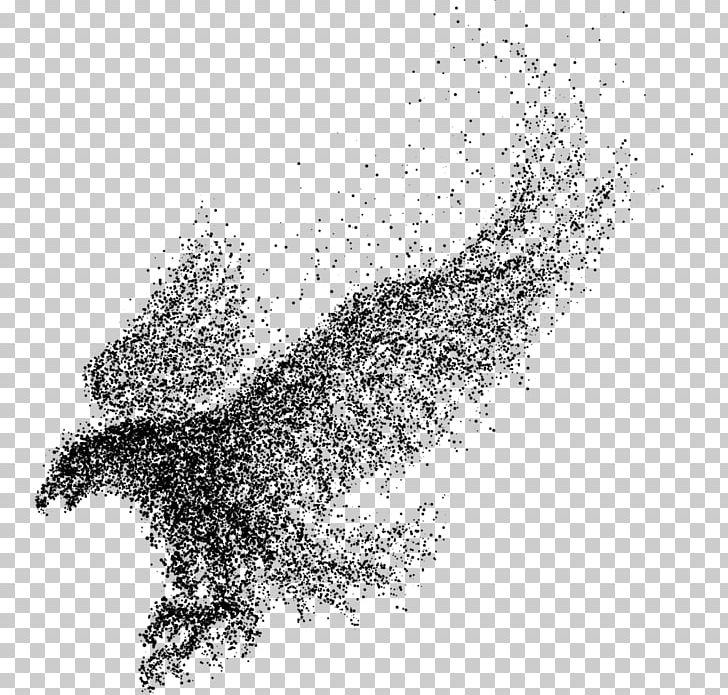 Bird Eagle Particle PNG, Clipart, Animals, Art, Artwork, Bird, Black And White Free PNG Download
