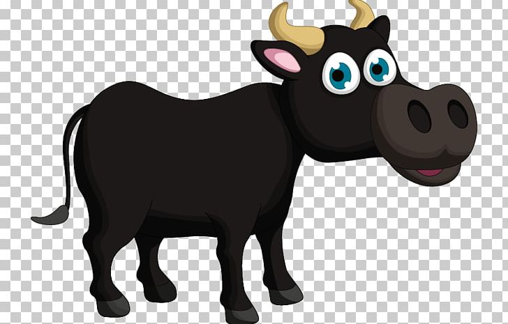 Cattle Cartoon Illustration PNG, Clipart, Animals, Animation, Art, Background Black, Balloon Cartoon Free PNG Download