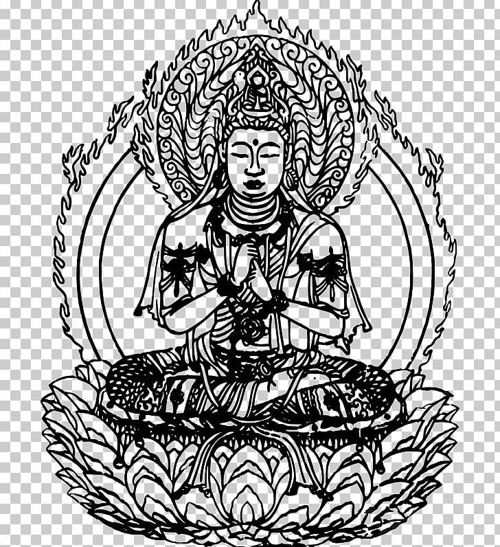 Buddhism Drawing Daibutsu Buddharupa PNG, Clipart, Art, Artwork, Bhaisajyaguru, Black And White, Buddha Free PNG Download