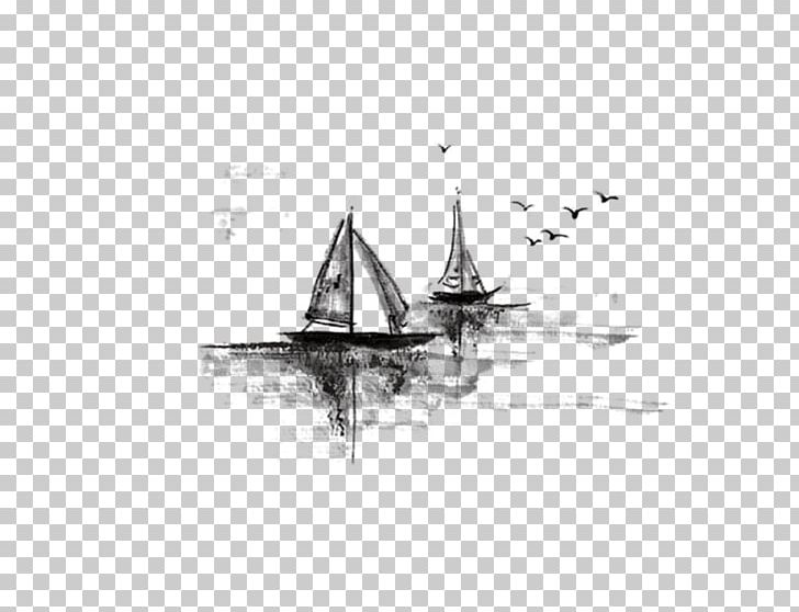 Shanghai Ink Ship PNG, Clipart, Adobe Illustrator, Angle, Black, Black And White, Boat Free PNG Download