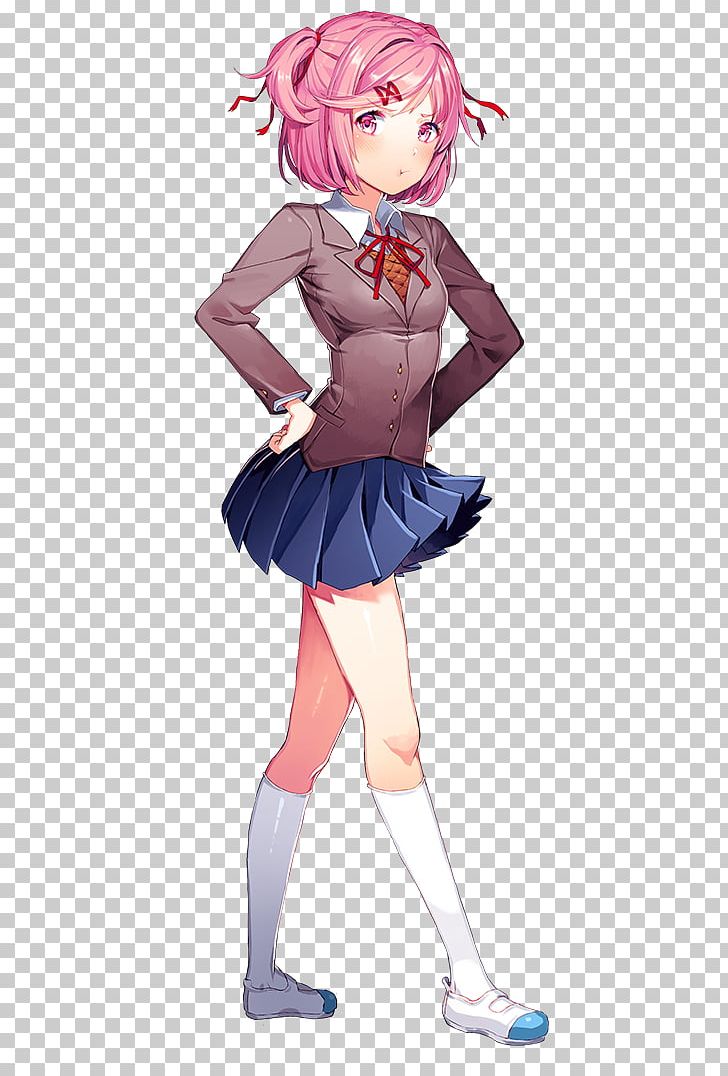 Doki Doki Literature Club! Team Salvato Protagonist Visual Novel PNG, Clipart, Anime, Book, Brown Hair, Cartoon, Character Free PNG Download