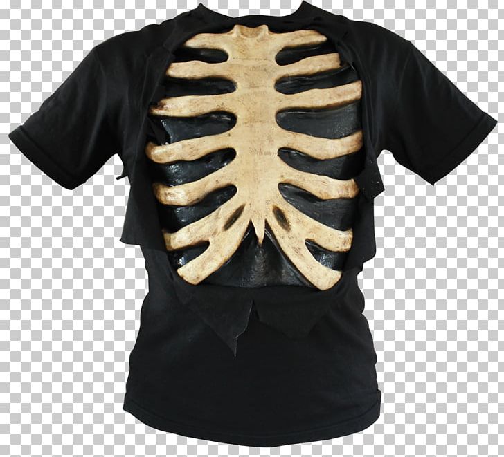 T-shirt Bone Rib Cage Shoulder PNG, Clipart, Black, Black M, Bone, Cage, Clothing Free PNG Download