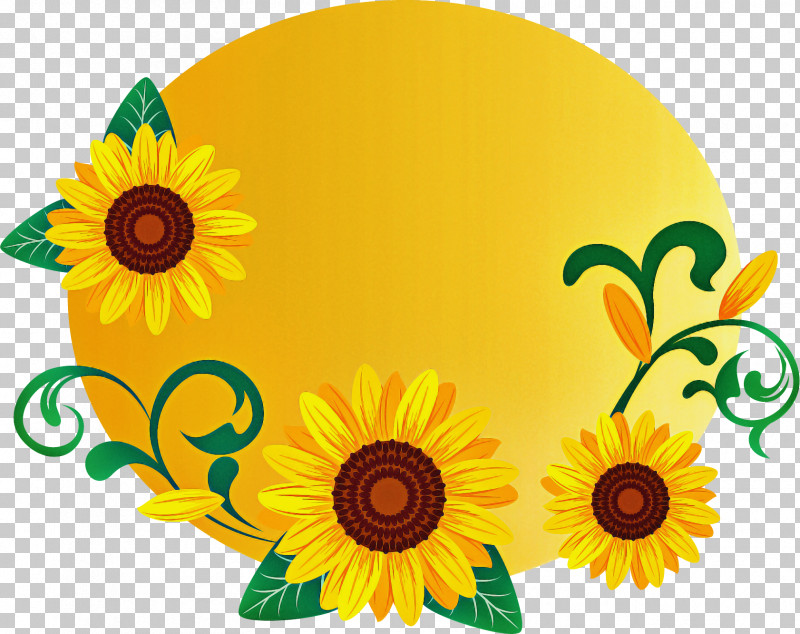 Sunflower Round Frame Sunflower Frame Floral Frame PNG, Clipart, Daisy Family, Floral Frame, Flower, Plant, Sunflower Free PNG Download
