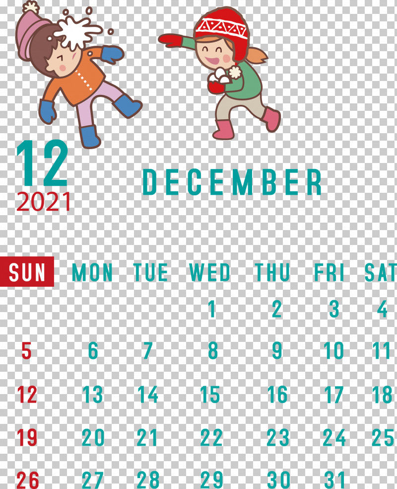 December 2021 Printable Calendar December 2021 Calendar PNG, Clipart, Behavior, Calendar System, Cartoon, December 2021 Calendar, December 2021 Printable Calendar Free PNG Download
