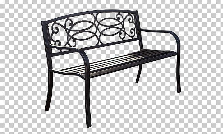 Bench Chair Garden Furniture Living Room PNG, Clipart, Angle, Armrest, Bench, Black And White, Black Metal Free PNG Download