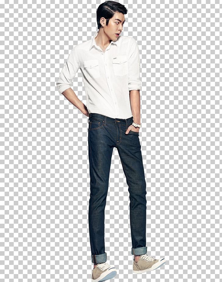 Jeans Kim Woo-bin T-shirt Model PNG, Clipart, Blue, Clothing, Denim, Dress Shirt, Fashion Model Free PNG Download