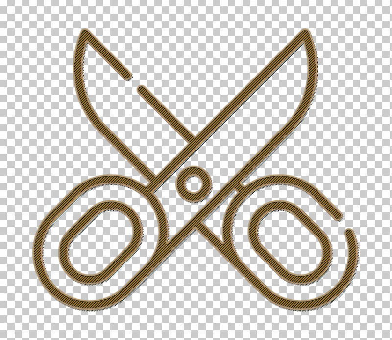 Scissors hairdressing scissor line art icon Vector Image