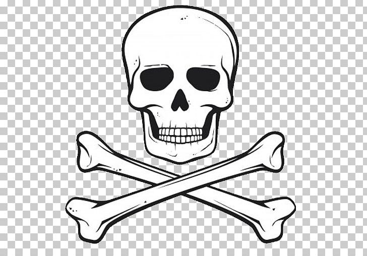 Pirate Jolly Roger Skull Bone PNG, Clipart, Artwork, Black And White, Bone, Bones, Drawing Free PNG Download