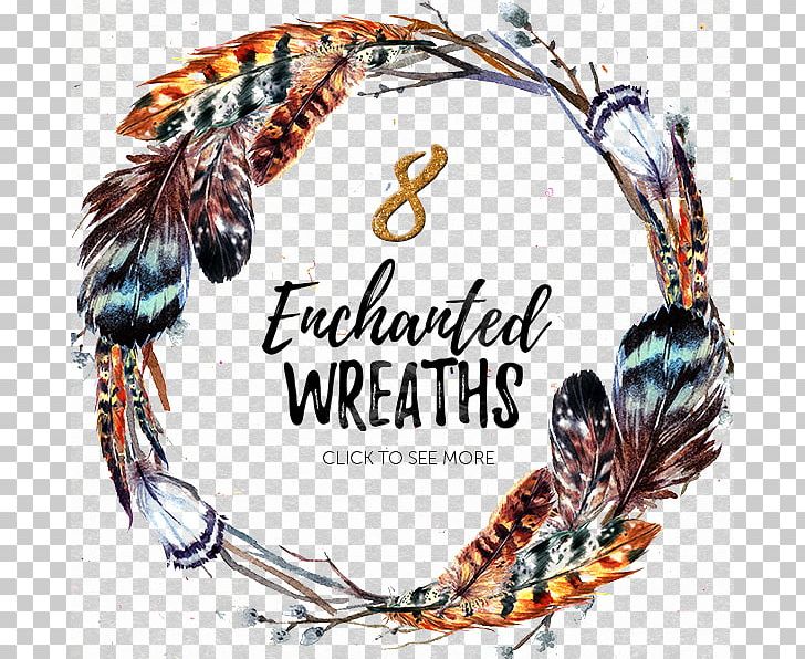 Boho-chic Watercolor Painting Wreath Illustration PNG, Clipart, Animals, Bohochic, Chic, Christmas Wreath, Creative Background Free PNG Download