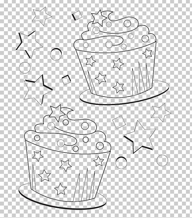 Cupcake Coloring Book Birthday Cake Muffin PNG, Clipart, Area, Artwork, Birthday, Birthday Cake, Black And White Free PNG Download