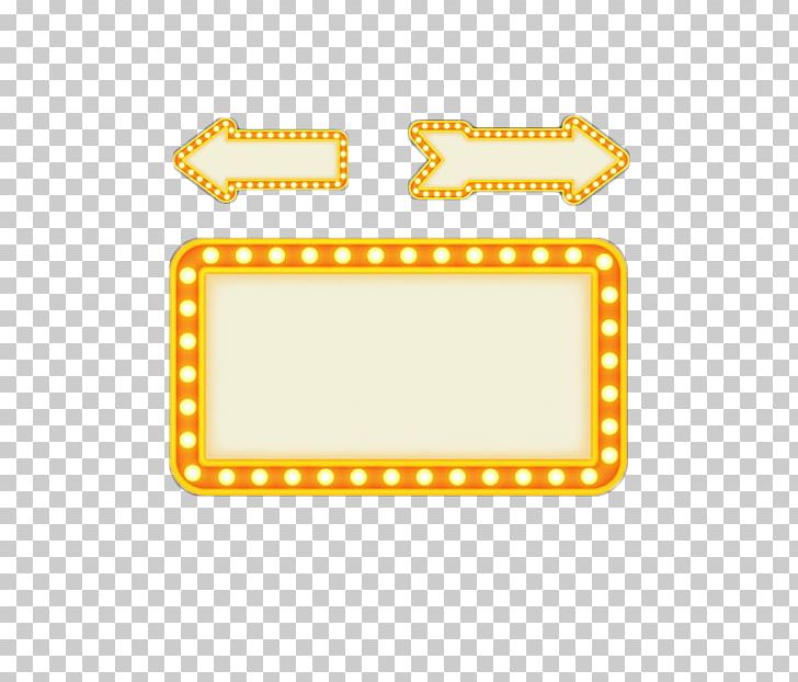 Square Yellow Light Board PNG, Clipart, Advertising, Area, Arrow, Arrows, Billboard Free PNG Download