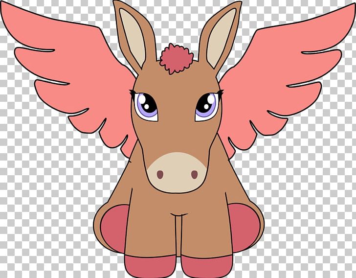 Donkey Pony Pegasus PNG, Clipart, Art, Carnivoran, Cartoon, Deer, Dog Like Mammal Free PNG Download