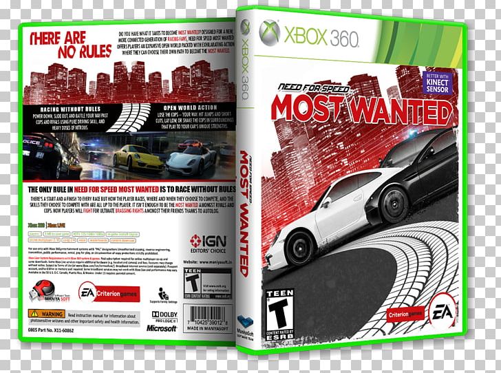 Xbox 360 Need For Speed: Most Wanted Juiced 2: Hot Import Nights Video Game Tom Clancy's Ghost Recon Advanced Warfighter PNG, Clipart,  Free PNG Download
