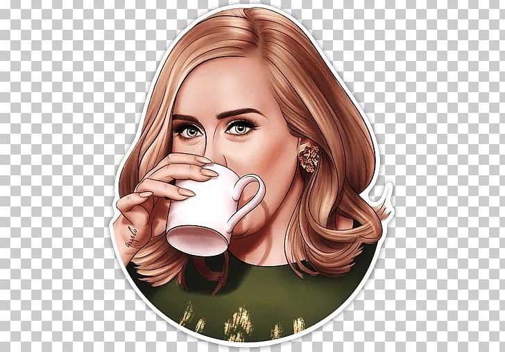 Adele Sticker Telegram Messaging Apps PNG, Clipart, Adele, Beauty, Brown Hair, Cheek, Chin Free PNG Download