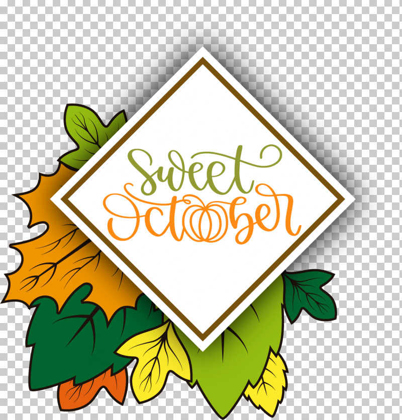 Sweet October October Autumn PNG, Clipart, Autumn, Cartoon, Fall, Footage, Geometric Shape Free PNG Download