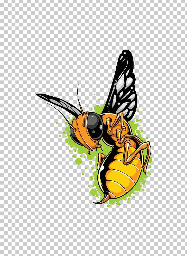 Honey Bee Butterfly T-shirt PNG, Clipart, Animal, Arthropod, Cartoon, Cartoon Character, Cartoon Cloud Free PNG Download