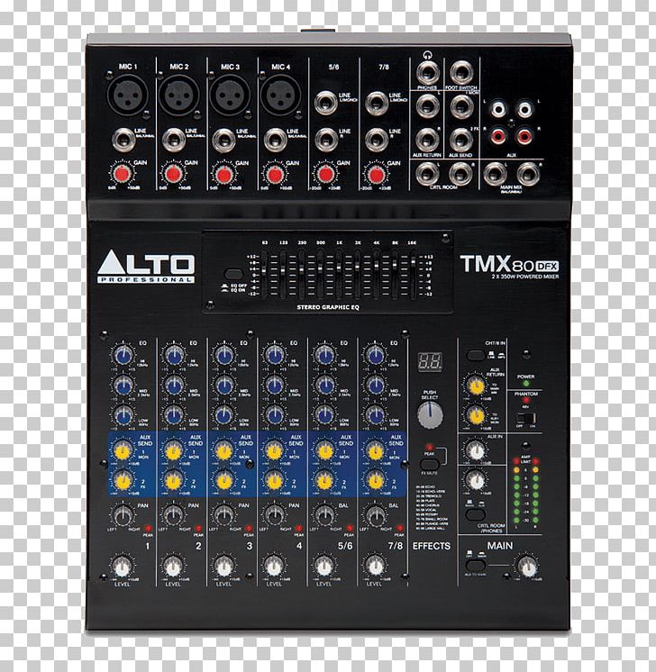 Audio Mixers Alto ZMX122FX Phantom Power XLR Connector Sound PNG, Clipart, Audio, Audio Equipment, Audio Receiver, Disc Jockey, Electronic Device Free PNG Download