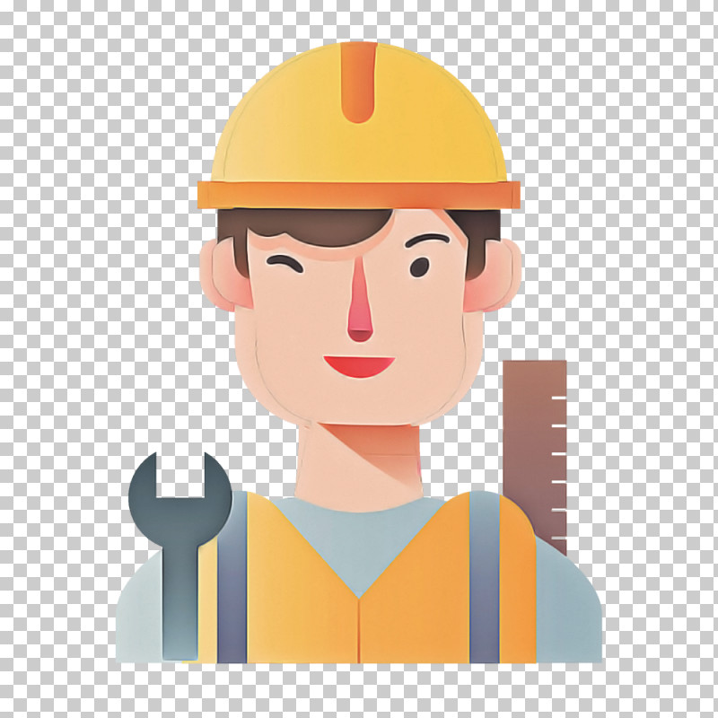Cartoon Construction Worker Personal Protective Equipment Yellow Hard Hat PNG, Clipart, Cartoon, Construction, Construction Worker, Hard Hat, Hat Free PNG Download