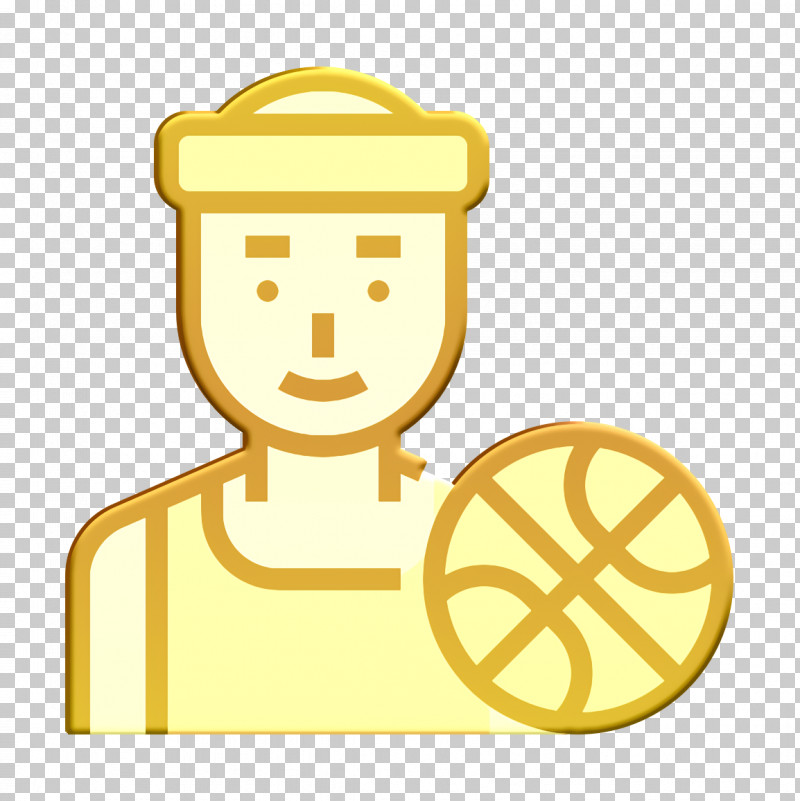Career Icon Basketball Player Icon PNG, Clipart, Basketball Player Icon, Career Icon, Headgear, Smile, Yellow Free PNG Download