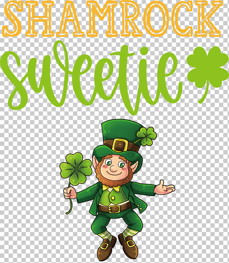 Shamrock Sweetie St Patricks Day Saint Patrick PNG, Clipart, Behavior, Cartoon, Christmas Day, Christmas Ornament, Green Free PNG Download