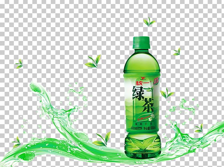Green Tea Advertising Drink Uni-President Enterprises Corporation PNG, Clipart, Background Green, Beverage, Bottle, Bottled Water, Creative Free PNG Download