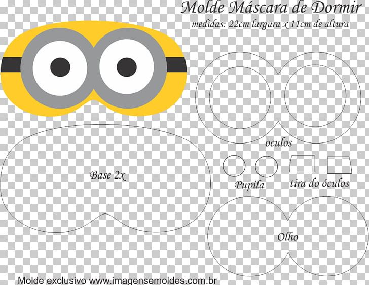 Mask Minions Blindfold Molde Sleep PNG, Clipart, Angle, Area, Art, Beak, Blindfold Free PNG Download
