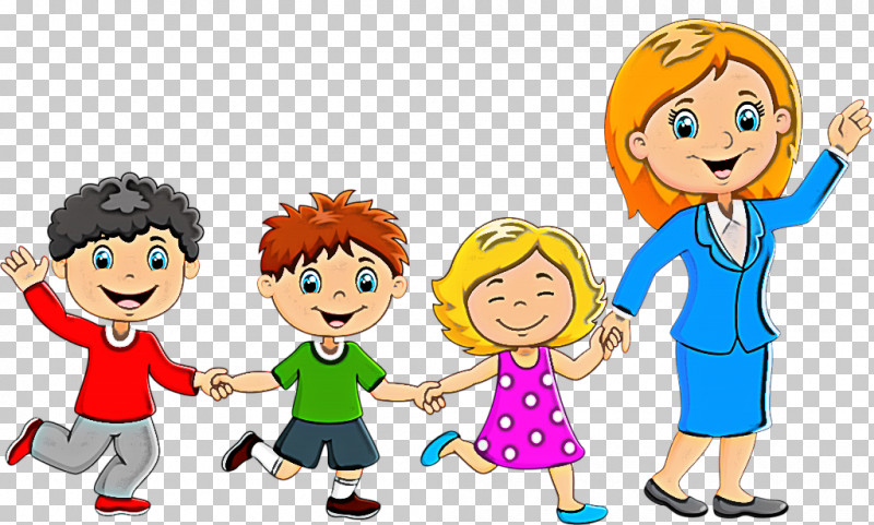 cartoon group of kids