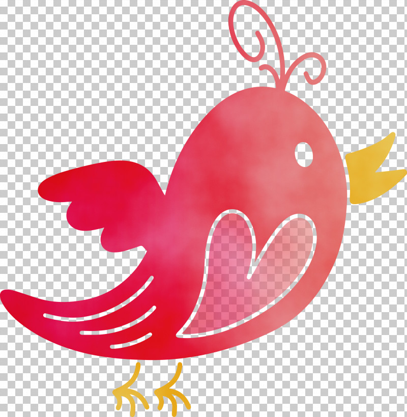 Heart Pink Wing Bird Heart PNG, Clipart, Bird, Cartoon Bird, Cute Bird, Heart, Paint Free PNG Download