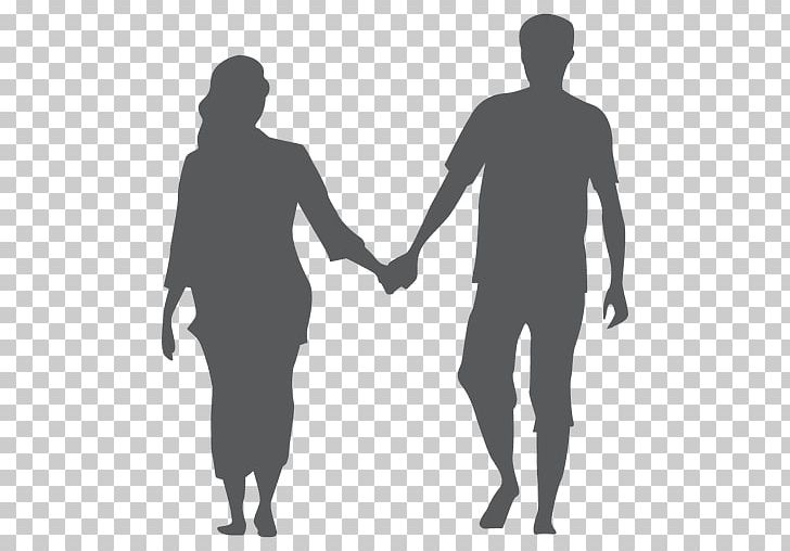 Woman Silhouette Holding Hands Homo Sapiens PNG, Clipart, Anatomy, Arm, Black, Black And White, Communication Free PNG Download