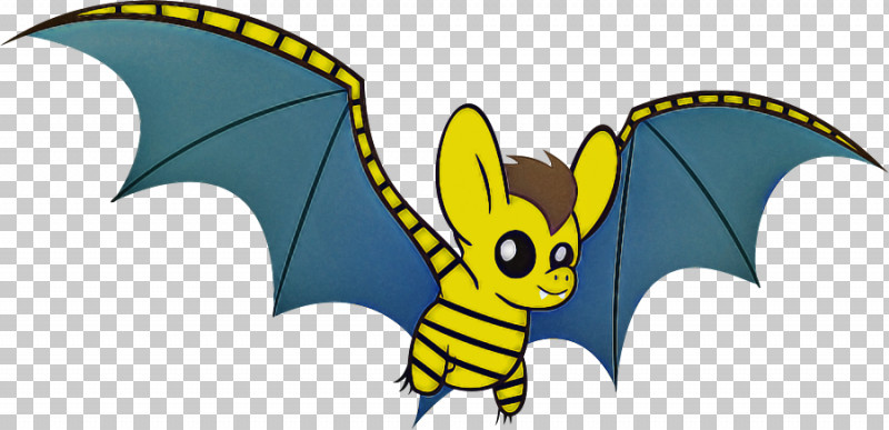 Cartoon Yellow Bat Wing Animal Figure PNG, Clipart, Animal Figure, Bat, Cartoon, Wing, Yellow Free PNG Download