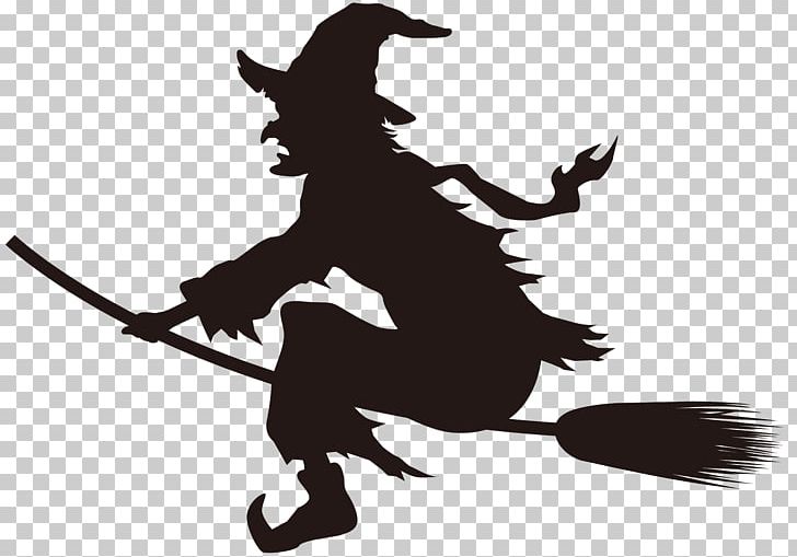 Halloween Witchcraft PNG, Clipart, Black And White, Broom, Carnivoran, Drawing, Fictional Character Free PNG Download