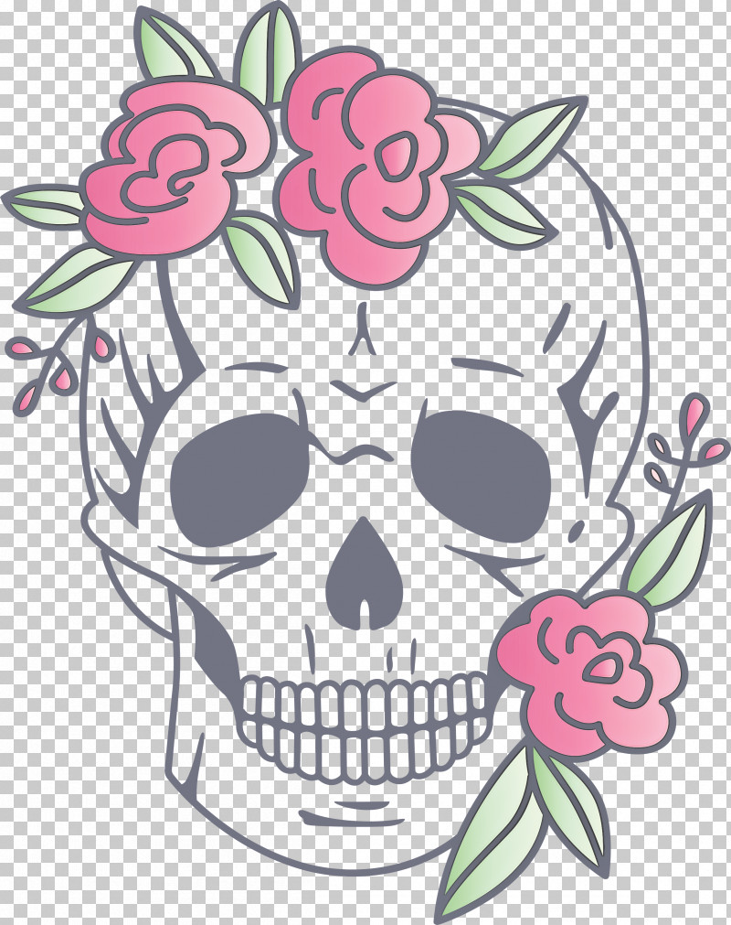 Sugar Skull PNG, Clipart, Calavera, Cartoon, Day Of The Dead, Drawing, Floral Design Free PNG Download