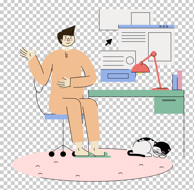 Work At Home Working PNG, Clipart, Cartoon, Furniture, Hm, Joint, Line Free PNG Download