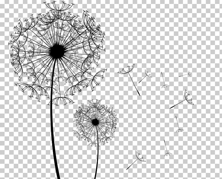 Pissenlit Common Dandelion Printing PNG, Clipart, Artwork, Black, Black And White, Circle, Common Dandelion Free PNG Download