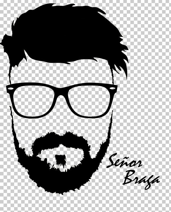 Beard Moustache Hairstyle PNG, Clipart, Artwork, Black And White, Emotion, Eyewear, Face Free PNG Download
