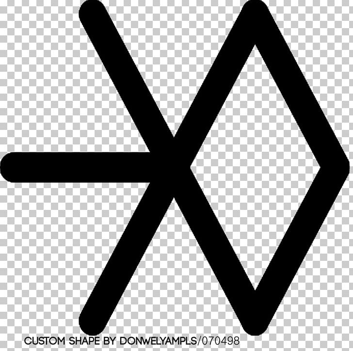 EXO XOXO K-pop Logo Growl PNG, Clipart, Angle, Baekhyun, Black, Black And White, Brand Free PNG Download