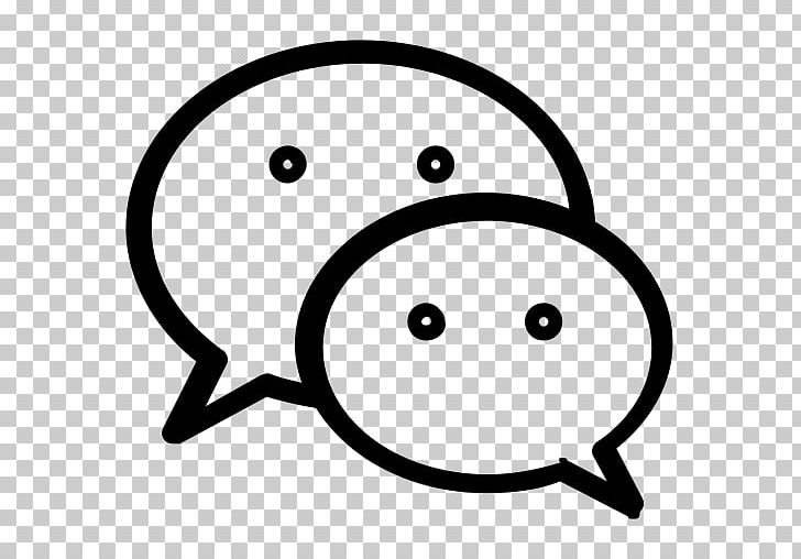 WeChat Computer Icons Social Media Facebook Messenger PNG, Clipart, Area, Black, Black And White, Circle, Computer Icons Free PNG Download