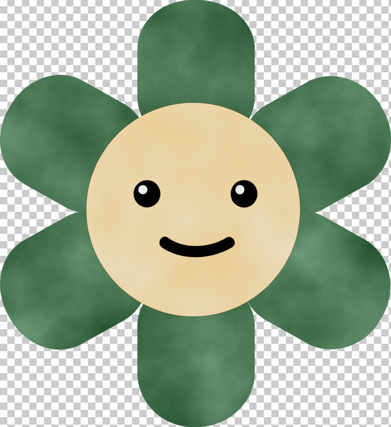 Flower Green PNG, Clipart, Flower, Green, Paint, Smile, Smiling Free PNG Download