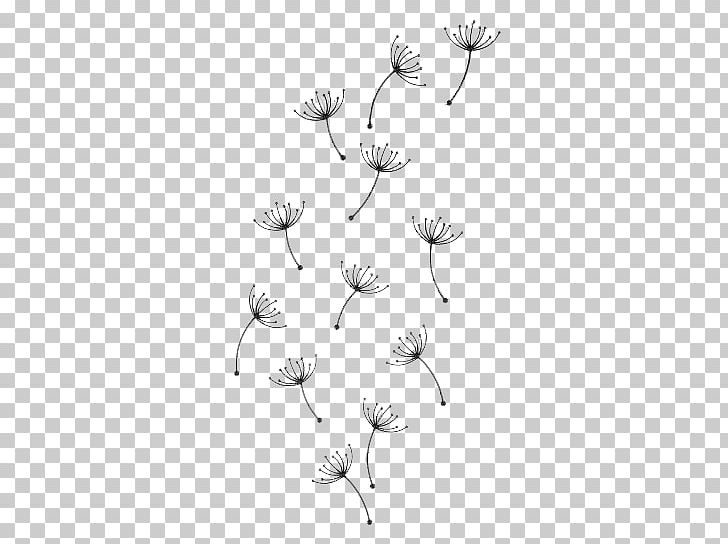Dandelion Herbaceous Plant Illustration PNG, Clipart, Angle, Black, Black And White, Black Dandelion, Body Jewelry Free PNG Download