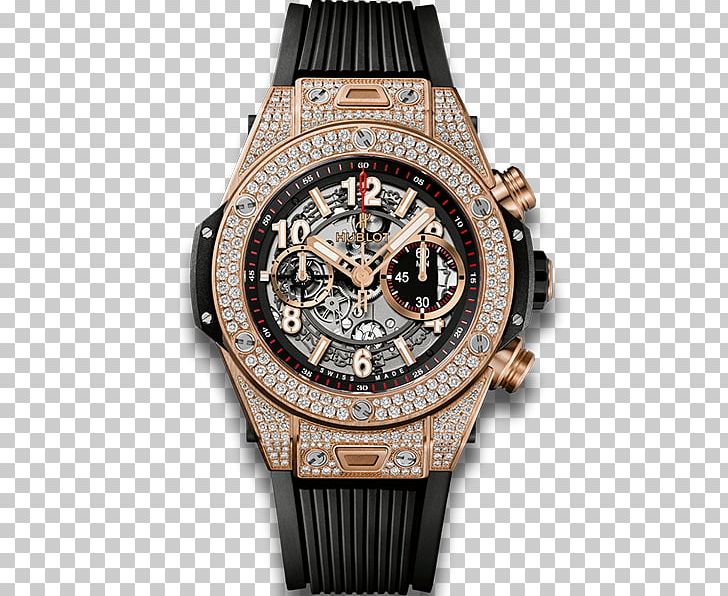 Hublot Ox Watch Gold Diamond PNG, Clipart, Automatic Watch, Bracelet, Brand, Brown, Chronograph Free PNG Download