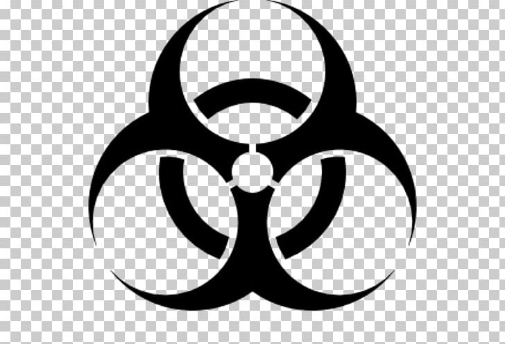 Biological Hazard Hazard Symbol Sign Laboratory PNG, Clipart, Artwork, Biological Hazard, Black And White, Circle, Hazard Free PNG Download