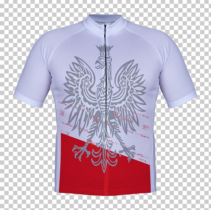 T-shirt Top Sleeve Active Shirt Coat Of Arms Of Poland PNG, Clipart, Active Shirt, Brand, Clothing, Coat Of Arms Of Poland, Cycling Free PNG Download