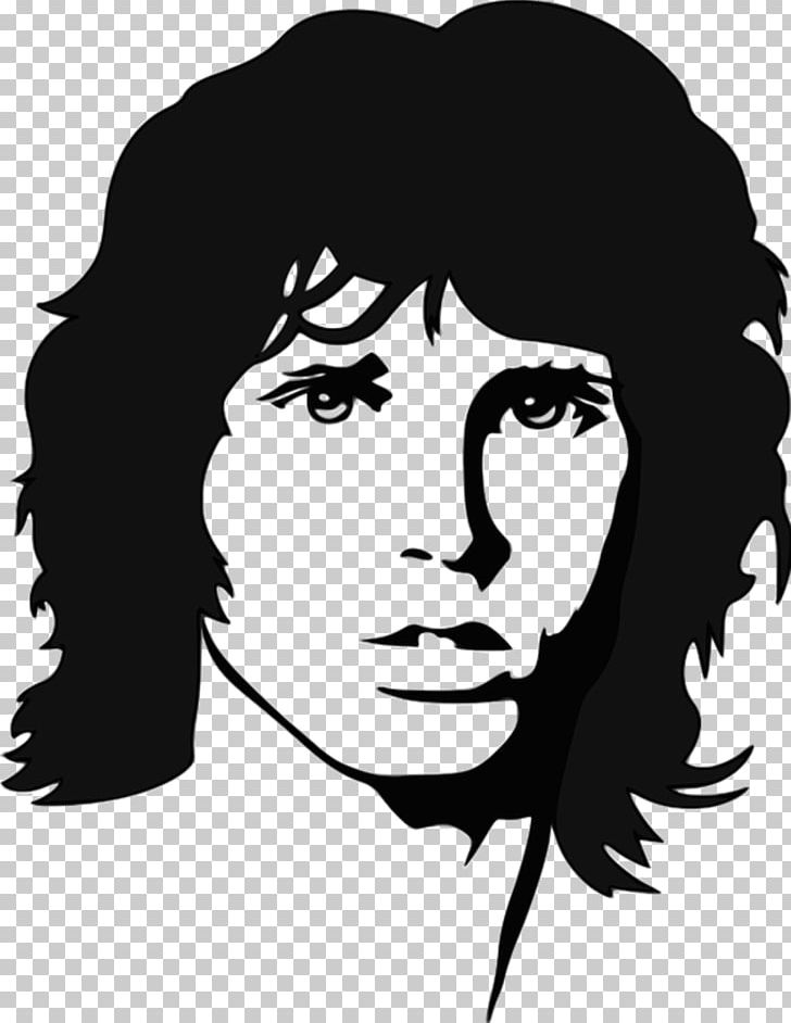 Jim Morrison Stencil Musician Singer-songwriter PNG, Clipart, Beauty, Black, Black And White, Black Hair, Doors Free PNG Download