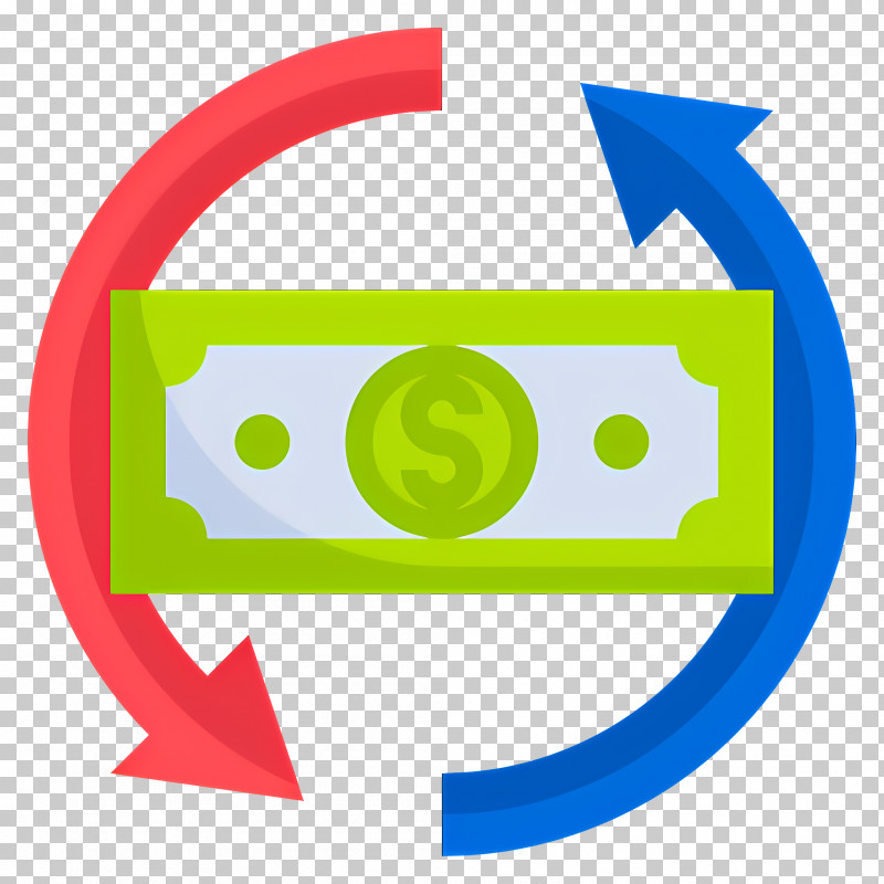 Investment Flow - Dollar Bill Exchange Icon In Red And Blue PNG ...
