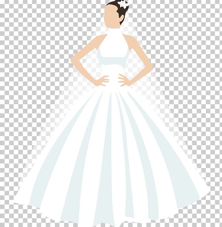 Wedding Dress Bride White Party Dress Pattern PNG, Clipart, Bridal Party Dress, Bride Vector, Clothing, Costume, Fashion Design Free PNG Download
