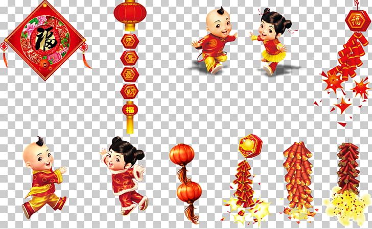 Chinese New Year Firecracker Antithetical Couplet Fu PNG, Clipart, Art, Blessing, Cartoon, Children, Chinese Free PNG Download