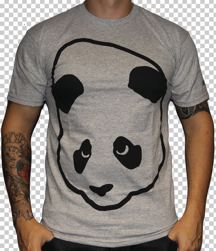 T-shirt Giant Panda White Shoulder Enjoi PNG, Clipart, Black, Clothing, Enjoi, Facial Hair, Giant Panda Free PNG Download