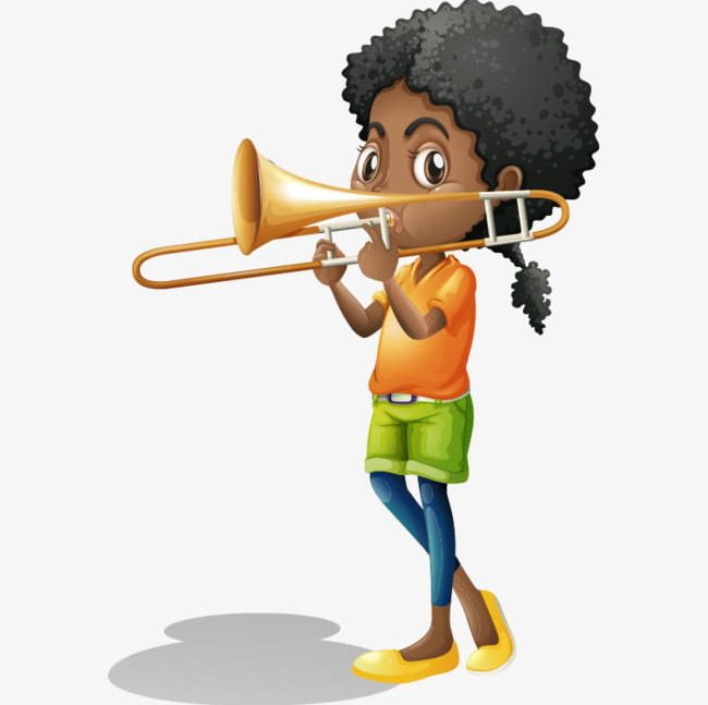 Cute Cartoon Children Play Trumpet PNG, Clipart, Cartoon Clipart, Child, Children Clipart, Cute Clipart, Girl Free PNG Download